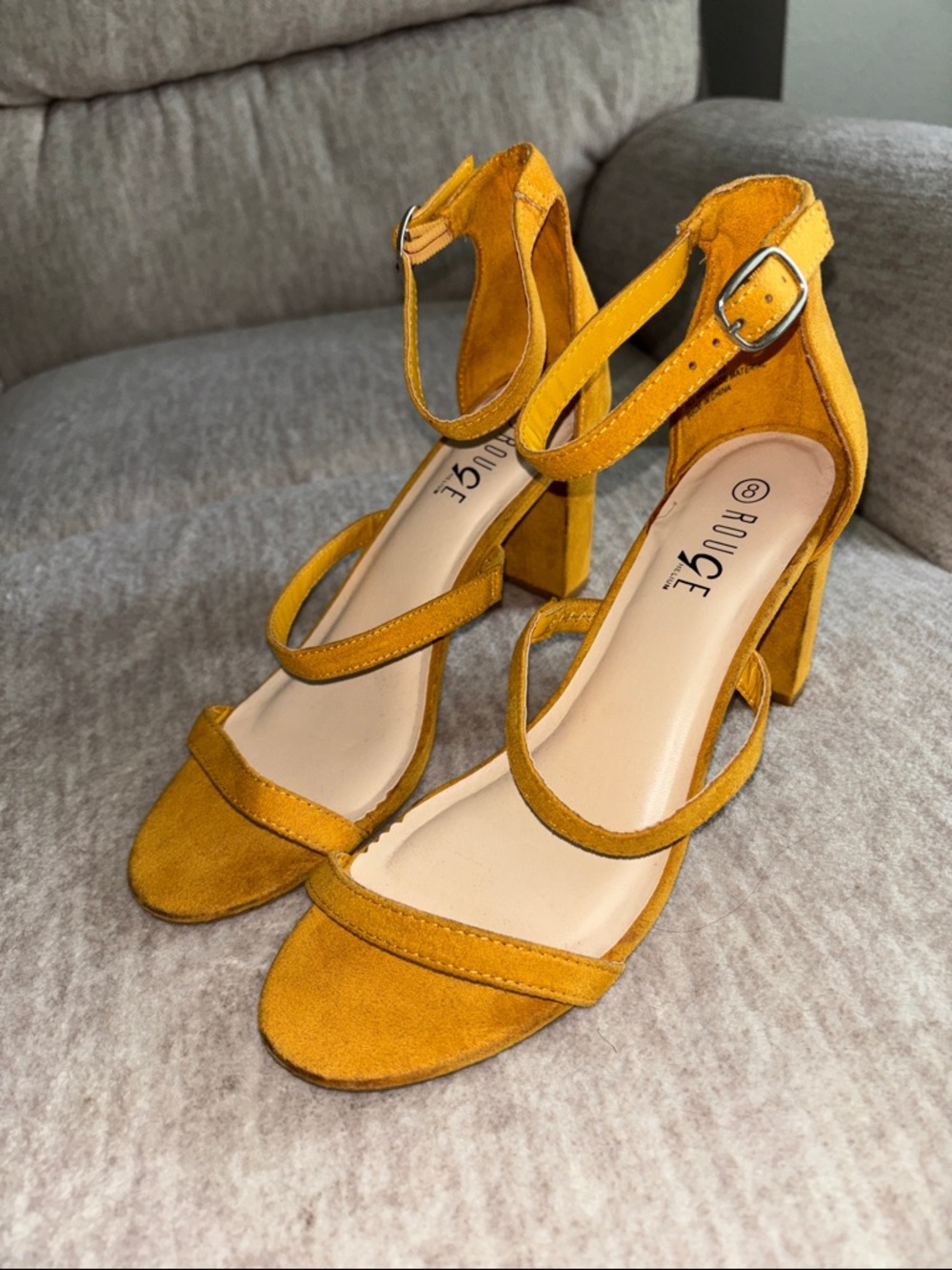 Mustard Yellow Strappy Heel